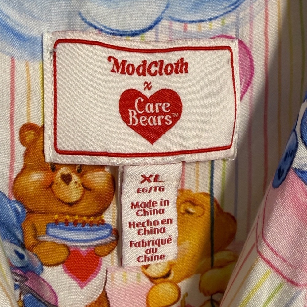 ModCloth x Care Bears Button Front‎ Shirt Rainbow Stripe XL - Picture 7 of 7